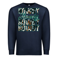 Navy Howdy Cowhide Turquoise Premium Sweatshirt - Jasminsmagicworld