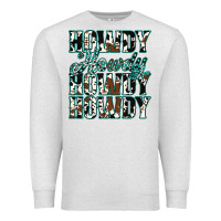 Oatmeal Heather Howdy Cowhide Turquoise Premium Sweatshirt - Jasminsmagicworld
