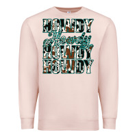 Pale Pink Howdy Cowhide Turquoise Premium Sweatshirt - Jasminsmagicworld