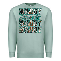 Seafoam Howdy Cowhide Turquoise Premium Sweatshirt - Jasminsmagicworld