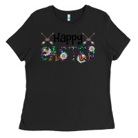 Black Happy Easter Ladies Tee - CowhideDigitalArt