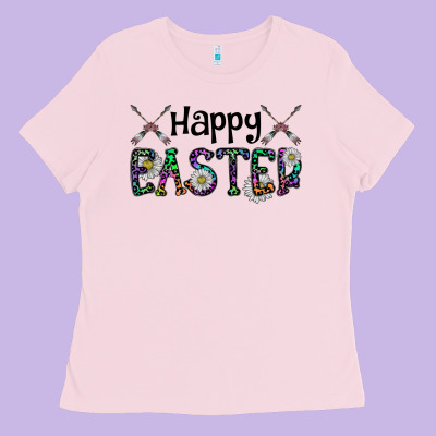 Happy Easter Ladies Tee Designed By Cowhidedigitalart