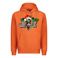 Carrot Christmas joy black and white cow Premium Hoodie - BarkalooDesign