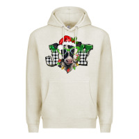 Christmas Joy Black And White Cow Premium Hoodie | Teevron