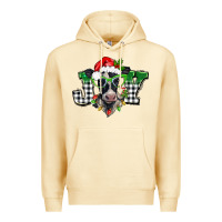 Pina Colada Christmas joy black and white cow Premium Hoodie - BarkalooDesign