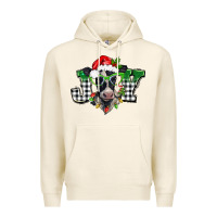 Tofu Christmas joy black and white cow Premium Hoodie - BarkalooDesign