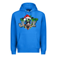 True Royal Christmas joy black and white cow Premium Hoodie - BarkalooDesign
