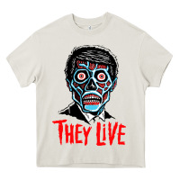 Cream they live Heavy Core Tee - DesigneFamous