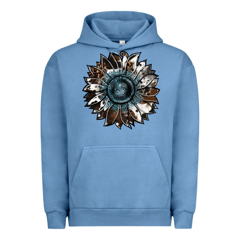 Cowhide Leopard And  Leather Sunflower Urban Hoodie by RanaPortraitStore | Teevron