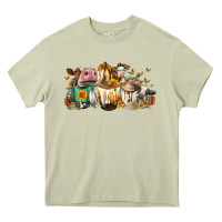 Mossy Cows And Coffee Heavy Core Tee - FaDigitalArtStudio