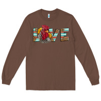 Chestnut love rooster head Long Sleeve Tee - LillyAllenDesigns