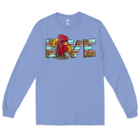 Colony Blue love rooster head Long Sleeve Tee - LillyAllenDesigns