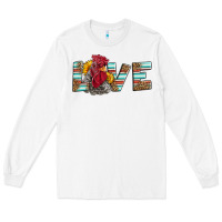 White love rooster head Long Sleeve Tee - LillyAllenDesigns