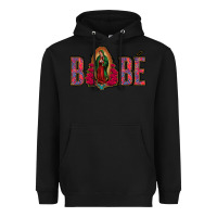 Black Bebe Our Lady Of Guadalupe Heavyweight Hoodie - Jasminsmagicworld