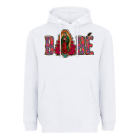 White Bebe Our Lady Of Guadalupe Heavyweight Hoodie - Jasminsmagicworld