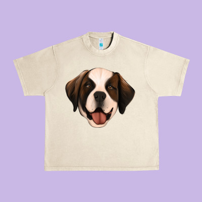 St Bernard Urban Heavy Tee Designed By Jasminsmagicworld