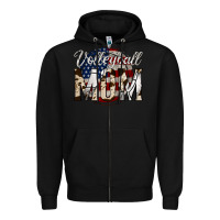 Black volleyball  mom 4 Zipper Hoodie - Jasminsmagicworld