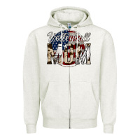 Oatmeal Heather volleyball  mom 4 Zipper Hoodie - Jasminsmagicworld