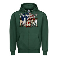 Sports Green volleyball  mom 4 Zipper Hoodie - Jasminsmagicworld