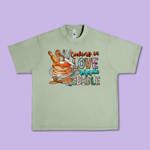 Cooking Is Love Made Edible Urban Heavy Tee Designed By Cowhidedigitalart