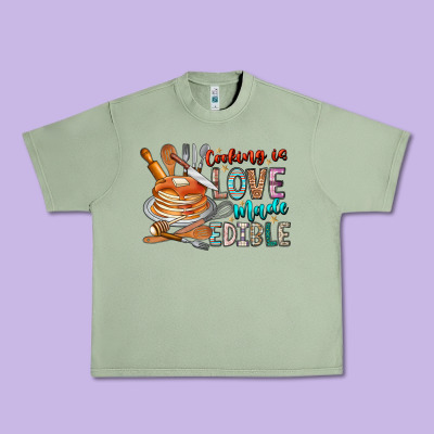Cooking Is Love Made Edible Urban Heavy Tee Designed By Cowhidedigitalart