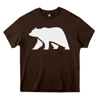 Chocolate Brown bear Heavy Core Tee - DesigneFamous