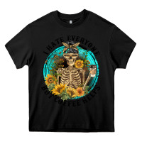 Black I Hate Everyone But Coffee Helps Heavy Core Tee - FaDigitalArtStudio