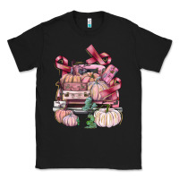 Black Breast Cancer truck with pumpkins Classic Tee - FaDigitalArtStudio