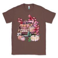 Chestnut Breast Cancer truck with pumpkins Classic Tee - FaDigitalArtStudio