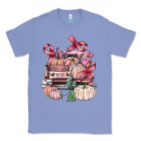 Colony Blue Breast Cancer truck with pumpkins Classic Tee - FaDigitalArtStudio