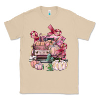Mushroom Breast Cancer truck with pumpkins Classic Tee - FaDigitalArtStudio
