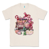 Natural Breast Cancer truck with pumpkins Classic Tee - FaDigitalArtStudio
