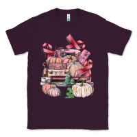 Plum Breast Cancer truck with pumpkins Classic Tee - FaDigitalArtStudio