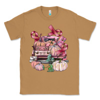 Toasted Coconut Breast Cancer truck with pumpkins Classic Tee - FaDigitalArtStudio