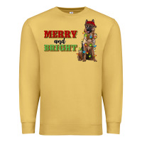 Antique Gold merry and bright german shepherd Premium Sweatshirt - RanaPortraitStore