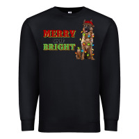Black merry and bright german shepherd Premium Sweatshirt - RanaPortraitStore
