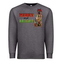 Charcoal Heather merry and bright german shepherd Premium Sweatshirt - RanaPortraitStore