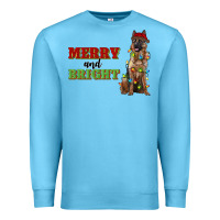 Ocean Blue merry and bright german shepherd Premium Sweatshirt - RanaPortraitStore