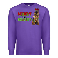 Purple merry and bright german shepherd Premium Sweatshirt - RanaPortraitStore