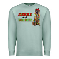 Seafoam merry and bright german shepherd Premium Sweatshirt - RanaPortraitStore