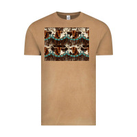 Vintage Camel Longhorn Cow Pattern Vintage Tee - CowhideDigitalArt