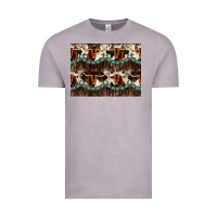 Vintage Zinc Longhorn Cow Pattern Vintage Tee - CowhideDigitalArt