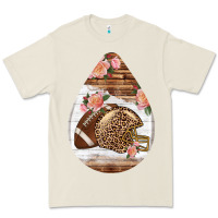 Bone american football and western roses teardrop Premium Tee - BundleAndBundleShop