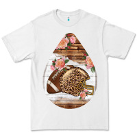 White american football and western roses teardrop Premium Tee - BundleAndBundleShop