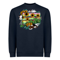 Navy Connecticut State Map Heavyweight Sweatshirt - RanaPortraitStore