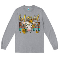 Heather Grey Western Blessed Mom Baby Calf Long Sleeve Tee - LillyAllenDesigns