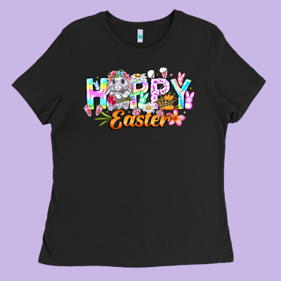 Happy Easter Ladies Tee Designed By Cowhidedigitalart