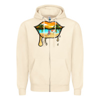 Sandshell beach lips Zipper Hoodie - Jasminsmagicworld