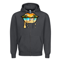 Smoke beach lips Zipper Hoodie - Jasminsmagicworld