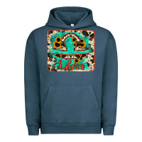 Pigment Midnight Navy libra turquoise cowhide Urban Hoodie - RanaPortraitStore